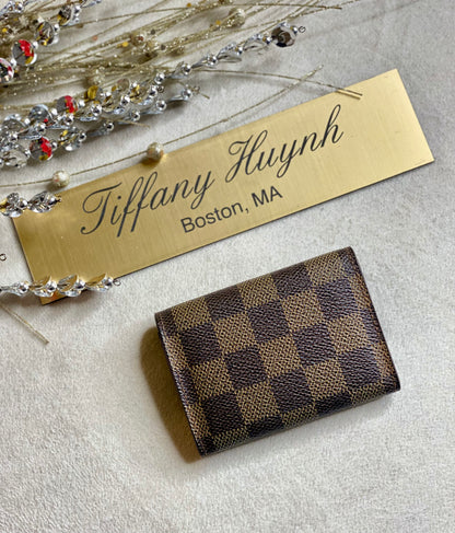 Authentic Louis Vuitton Damier Ebene Porte Monnaie Coin Purse