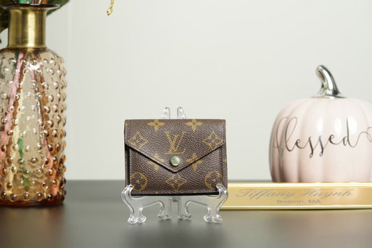 Authentic Louis Vuitton Monogram Wallet – Green Interior