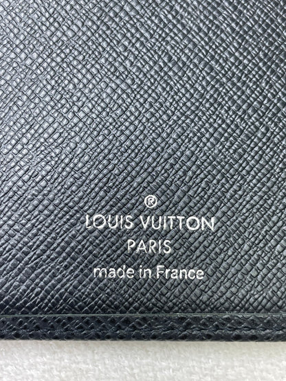 Authentic Louis Vuitton Taiga Leather Brazza Wallet – Noir