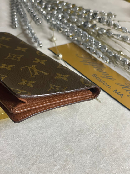 Authentic Louis Vuitton Monogram Porte-Cartes / Credit Yen Checkbook Wallet