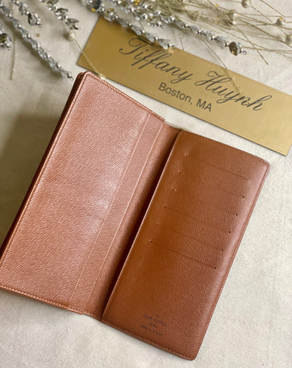 Authentic Louis Vuitton Monogram Porte-Cartes / Credit Yen Checkbook Wallet