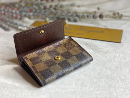 Authentic Louis Vuitton Damier Ebene Porte Monnaie Coin Purse