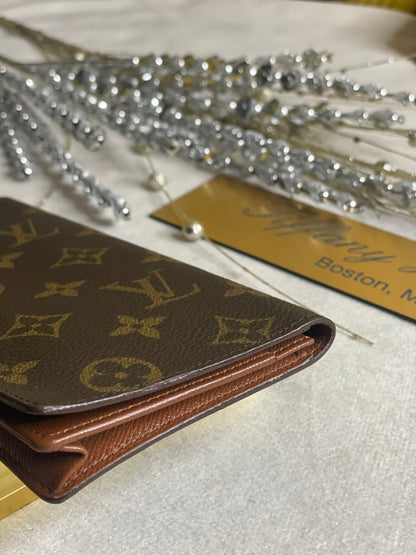 Authentic Louis Vuitton Monogram Porte-Cartes / Credit Yen Checkbook Wallet