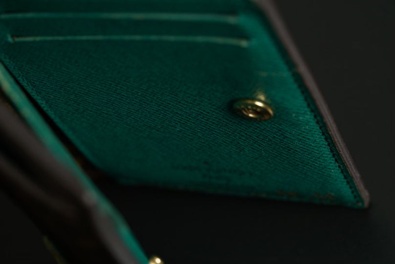 Authentic Louis Vuitton Monogram Wallet – Green Interior