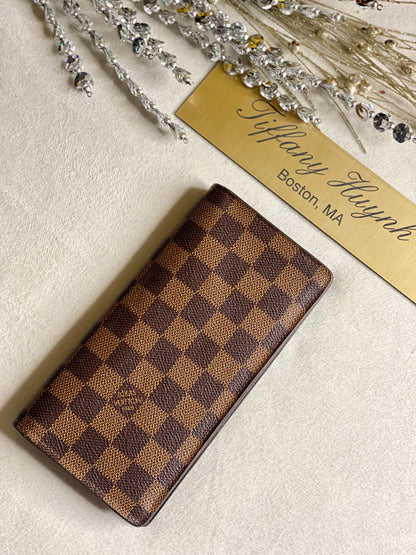 Authentic Louis Vuitton Damier Ebene Brazza Wallet