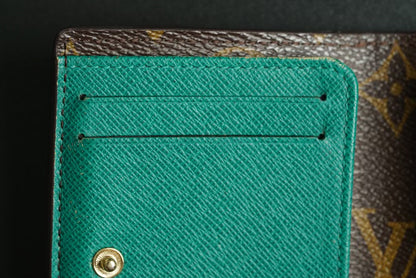 Authentic Louis Vuitton Monogram Wallet – Green Interior
