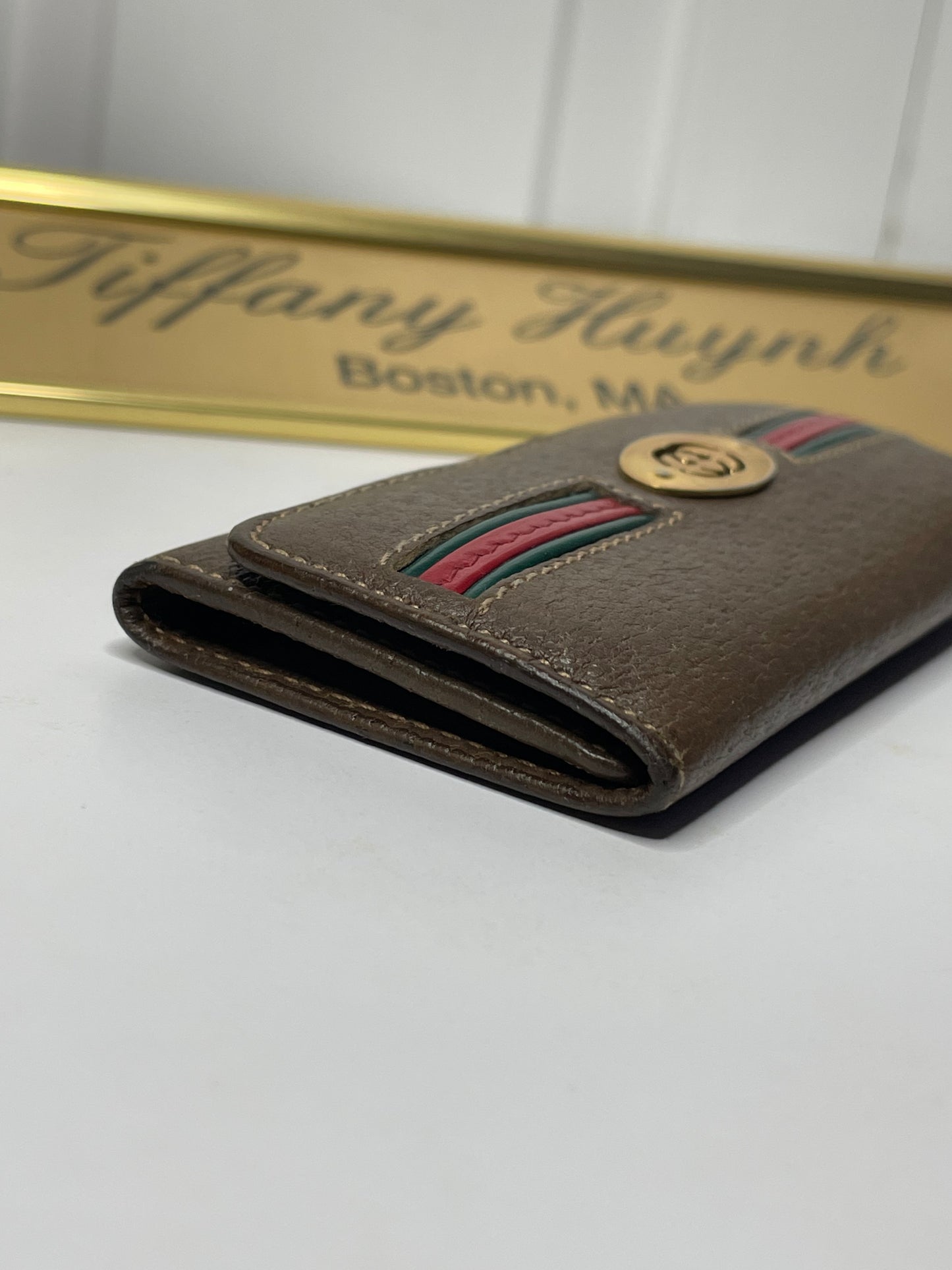 Authentic Vintage Gucci Pigskin Leather Key Case – Web Stripe