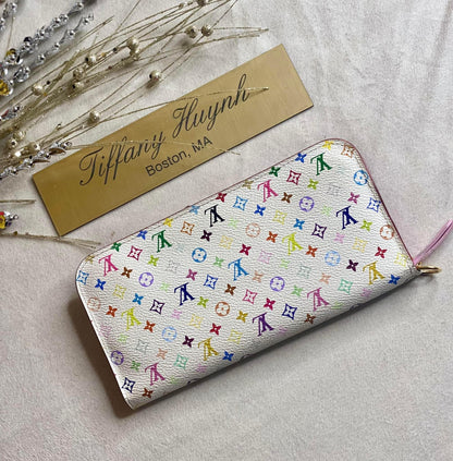 Authentic Louis Vuitton Monogram Multicolore Insolite Wallet – Blanc
