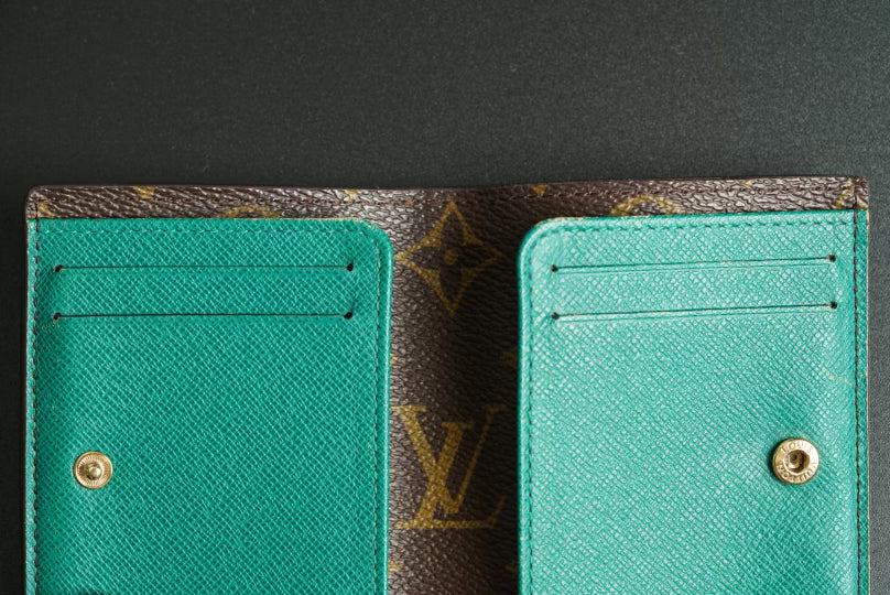 Authentic Louis Vuitton Monogram Wallet – Green Interior