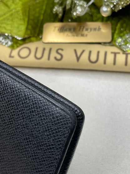 Authentic Louis Vuitton Taiga Leather Brazza Wallet – Noir