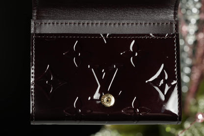 Authentic Louis Vuitton Vernis Business Card Holder Amarante