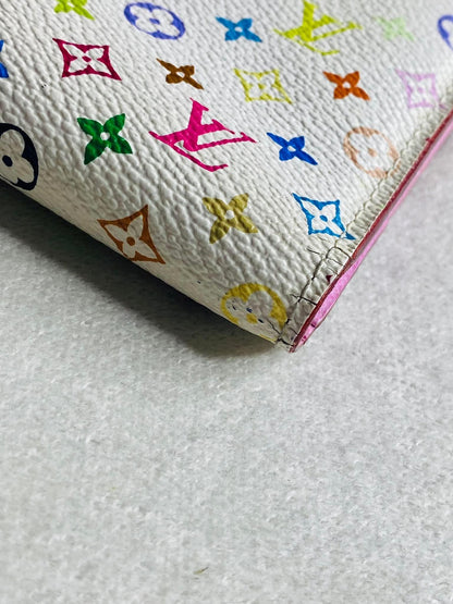 Authentic Louis Vuitton Monogram Multicolore Insolite Wallet – Blanc